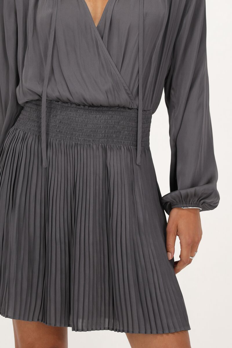 Grey pleated dress satin look | My Jewellery