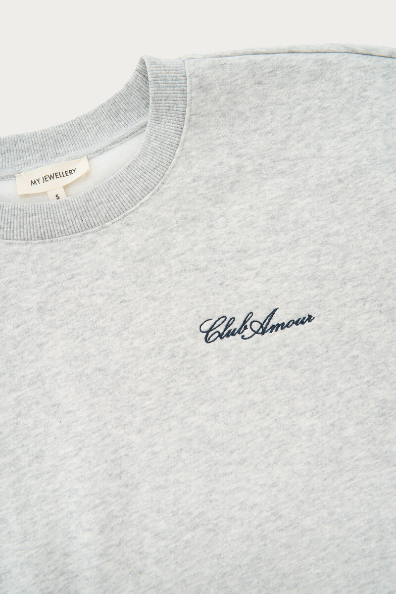 Grey Sweatshirt 'Club Amour' | My Jewellery