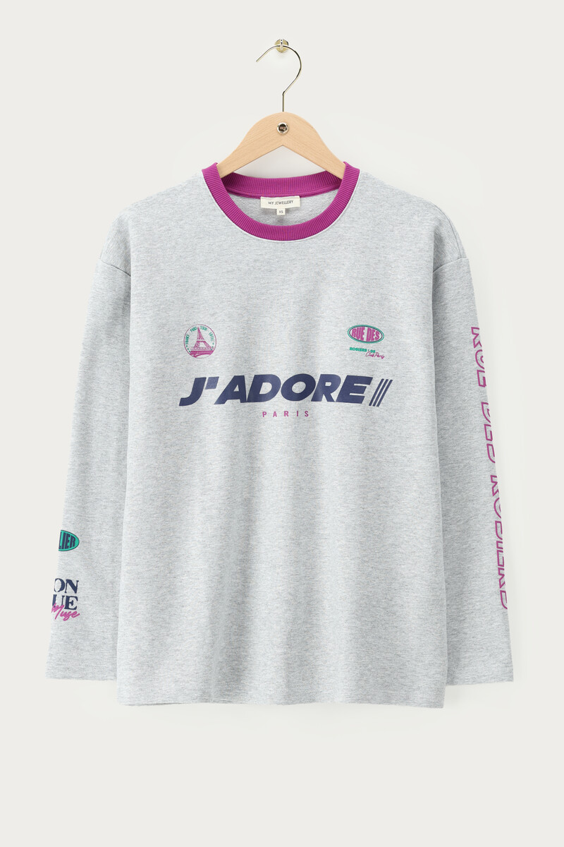 Grey Sweatshirt 'J'adore' | My Jewellery