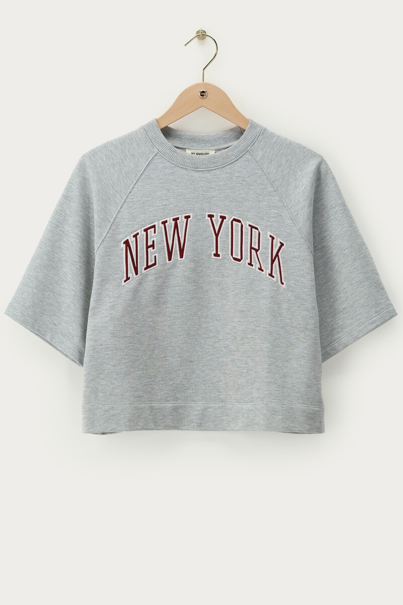 Sweatshirts met ronde hals, effen sportieve trui met lange mouwen, New