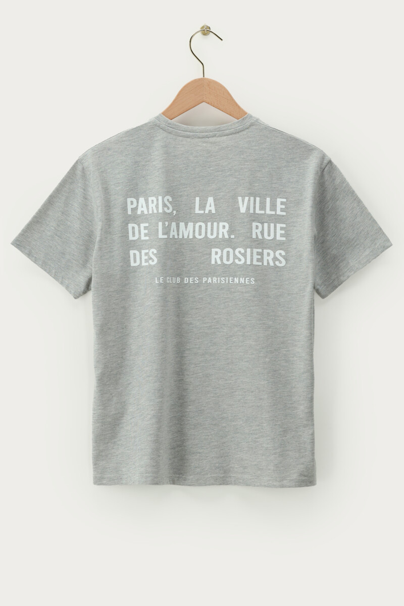 Grey T-shirt "Paris la ville de L'amour" | My Jewellery