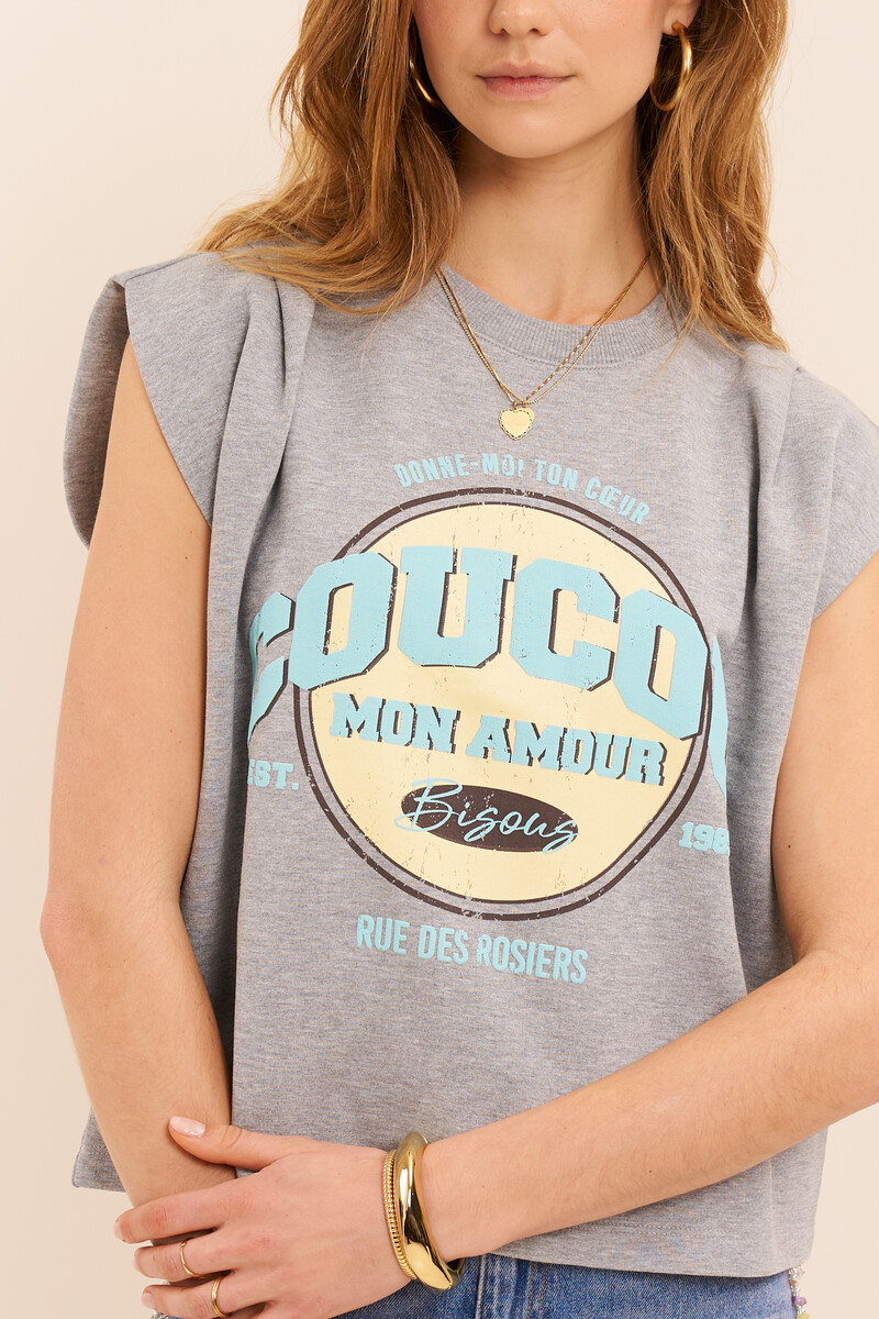 Grey top "Coucou" | My Jewellery