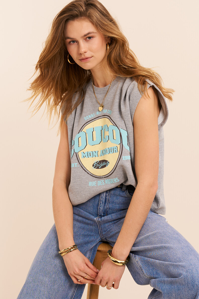 Grey top "Coucou" | My Jewellery