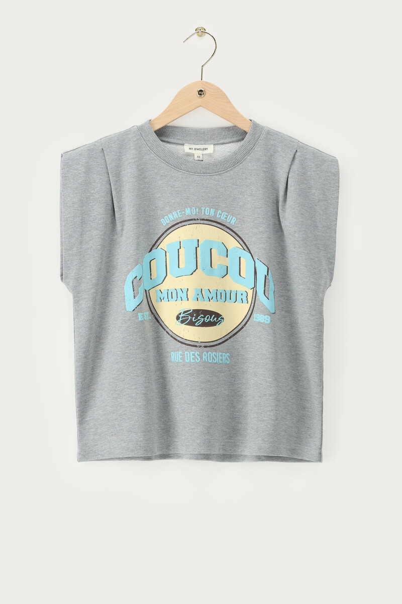 Grey top "Coucou" | My Jewellery