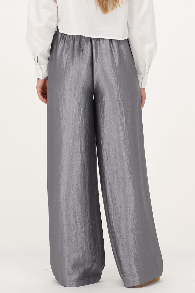 Grey wide leg trousers satin look | My Jewellery