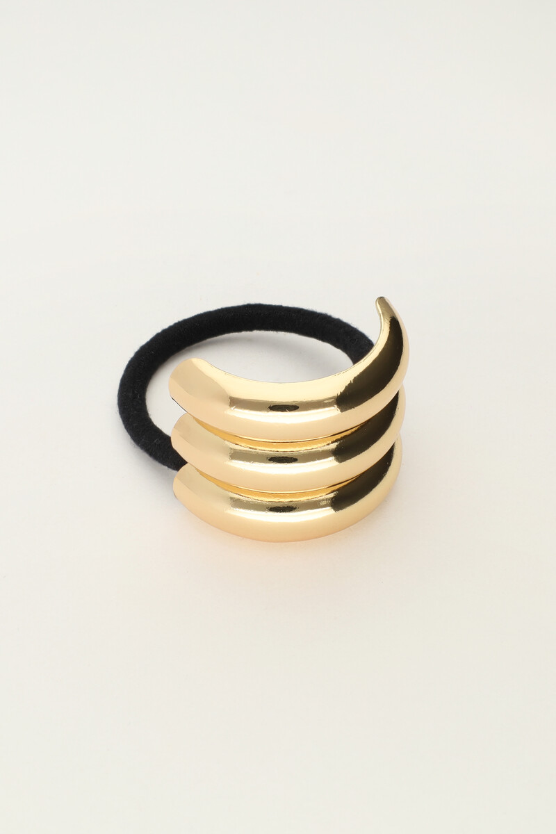 Hair tie with triple gold curve | My Jewellery