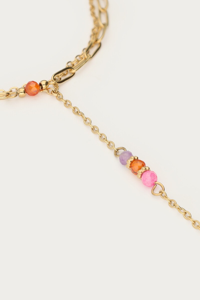 Hand chain with multicolour beads | My Jewellery