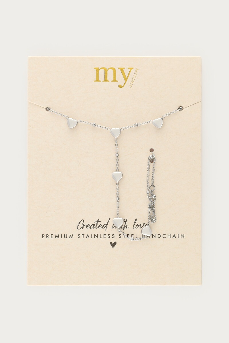 Hand chain with multiple hearts | My Jewellery
