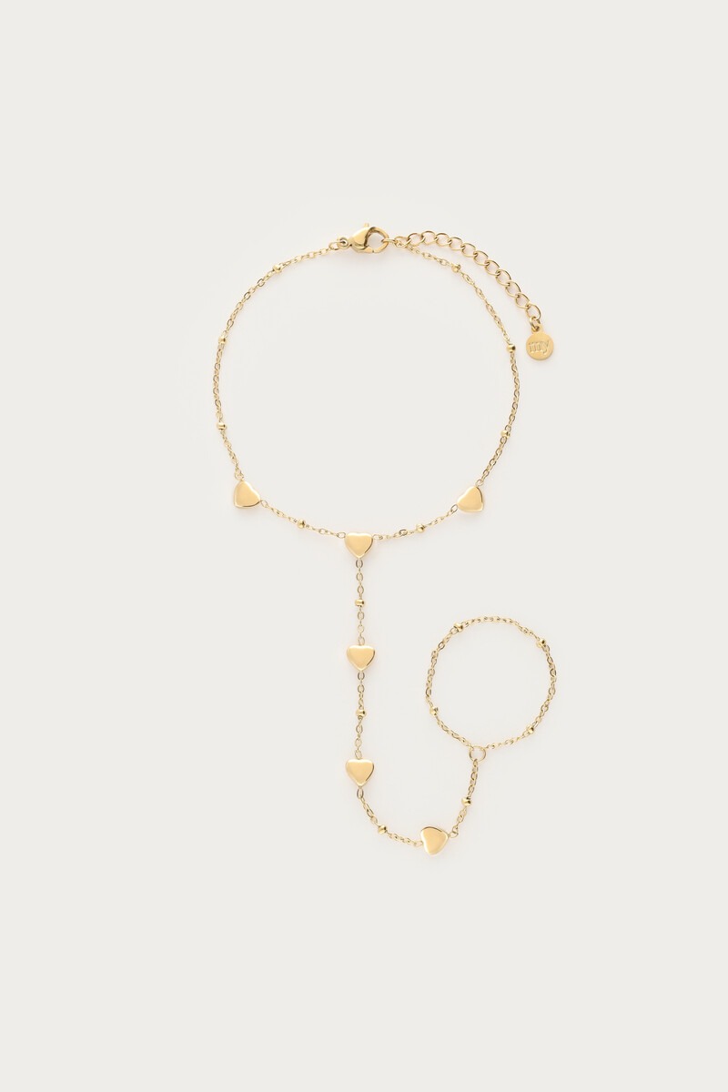 Hand chain with multiple hearts | My Jewellery