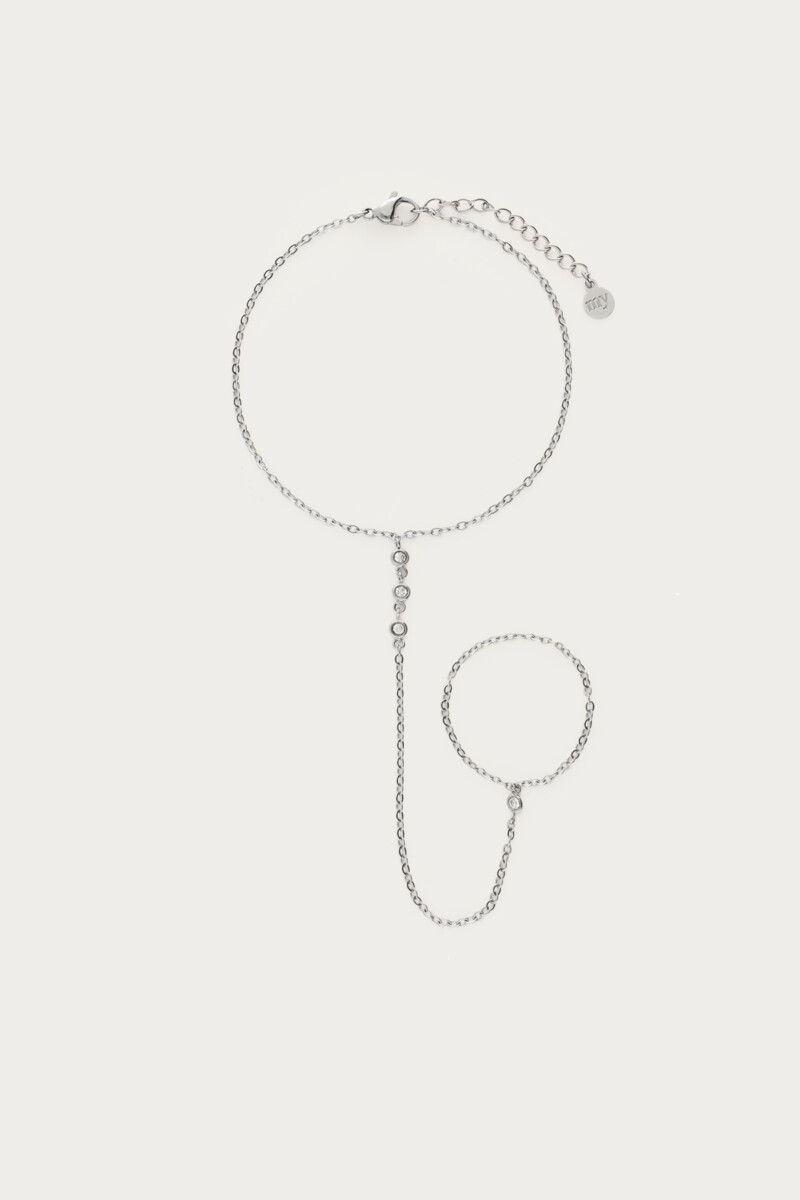 Hand ketting met strass stenen