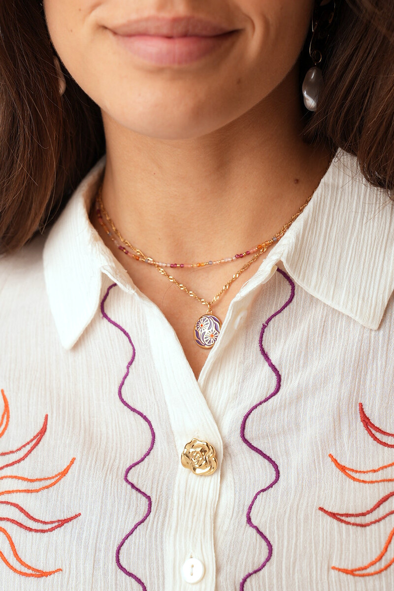 Gold coloured rose button | My Jewellery