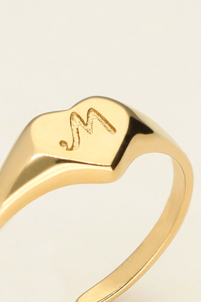 Heart initial signet ring | My Jewellery