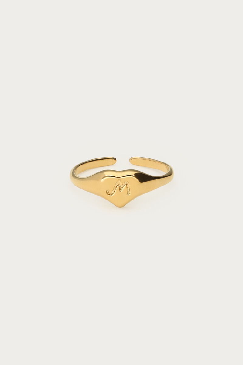 Heart initial signet ring | My Jewellery