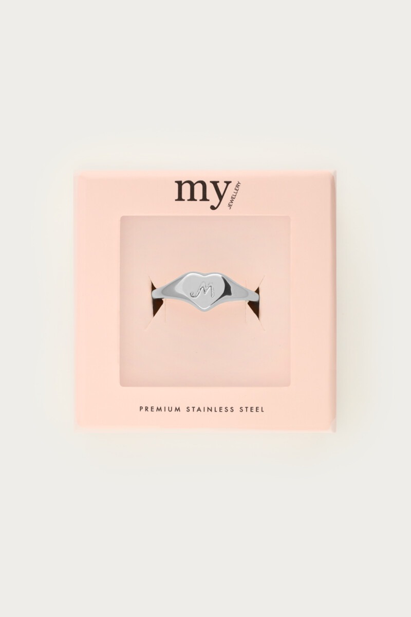 Heart initial signet ring | My Jewellery