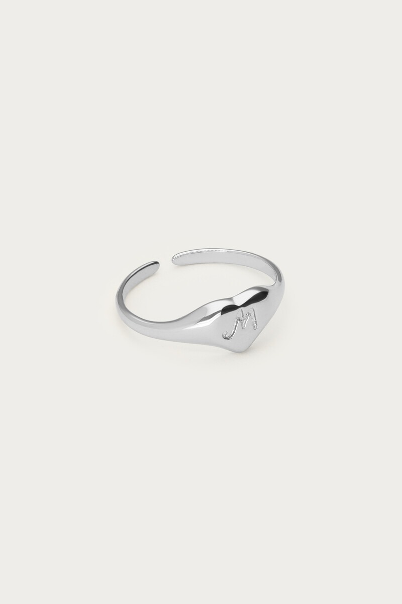 Heart initial signet ring | My Jewellery