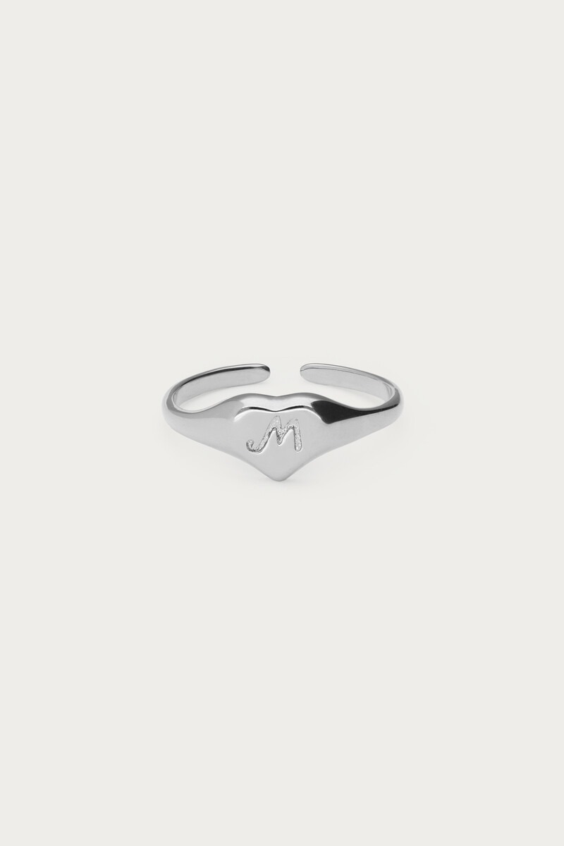 Heart initial signet ring | My Jewellery