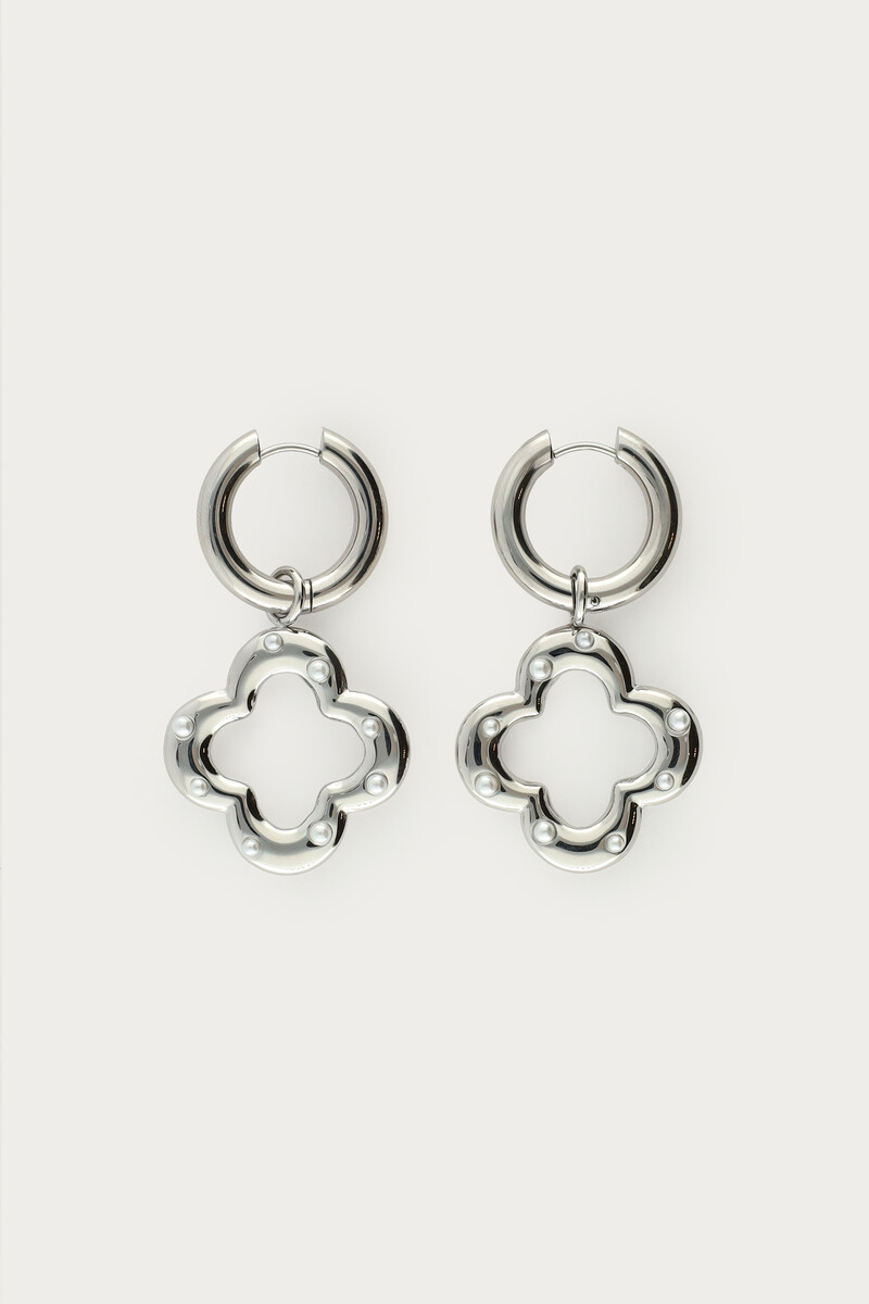 Earrings with clover & faux pearls | My Jewellery