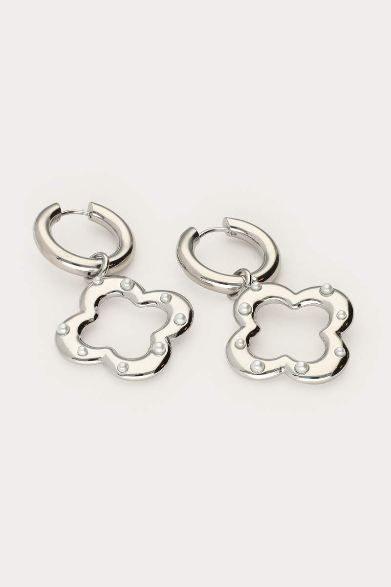 Earrings with clover & faux pearls | My Jewellery