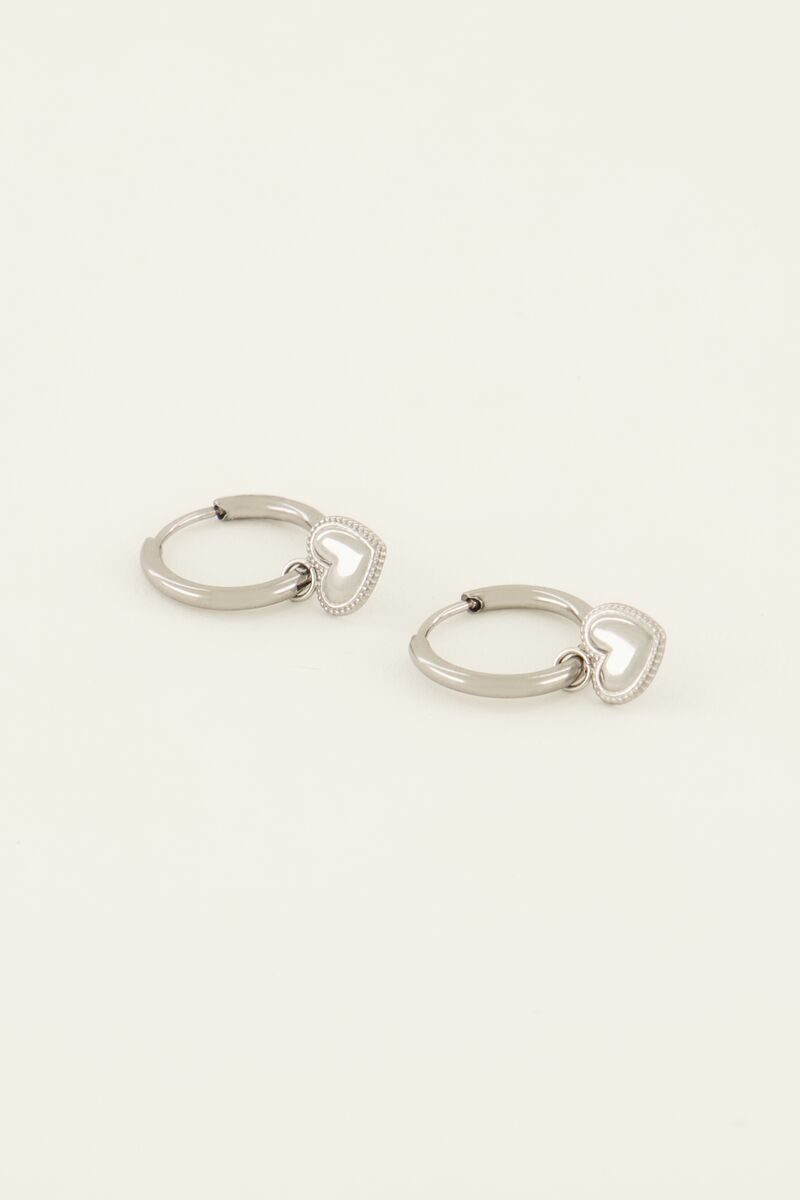 Oorringen met hart hanger