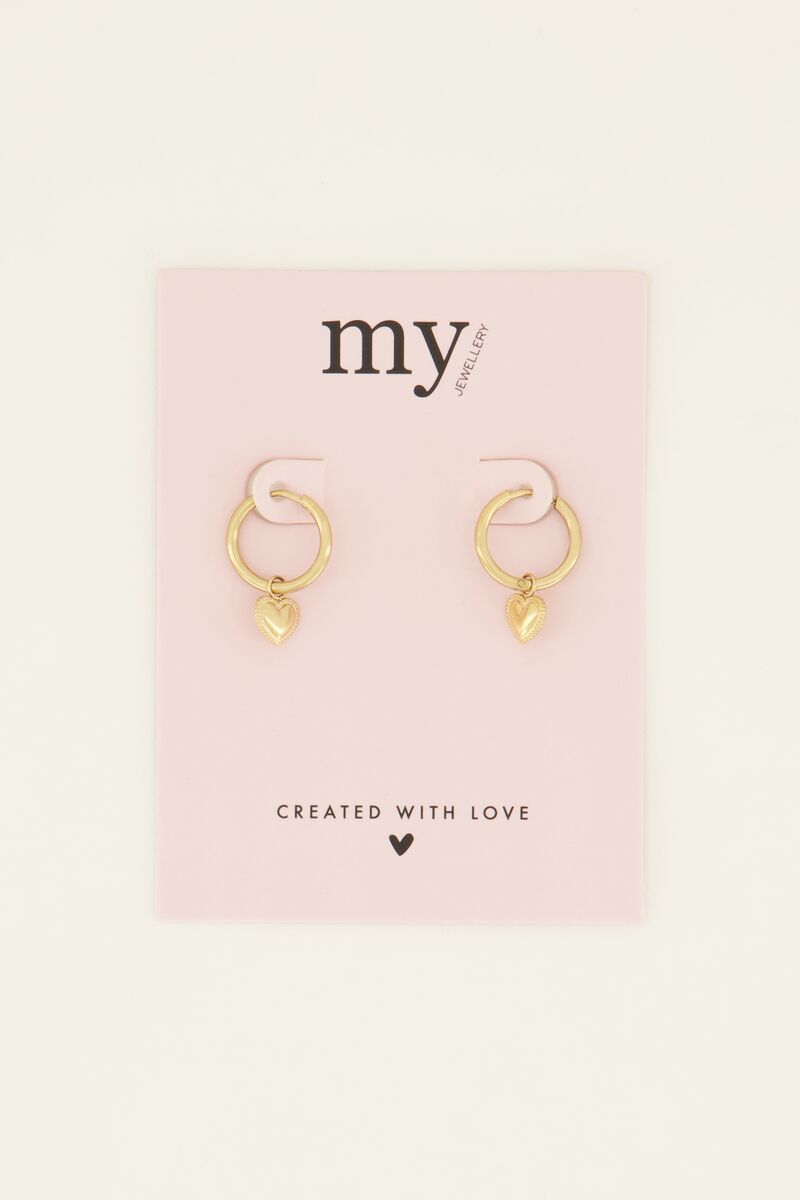 Oorringen met hart hanger | My Jewellery