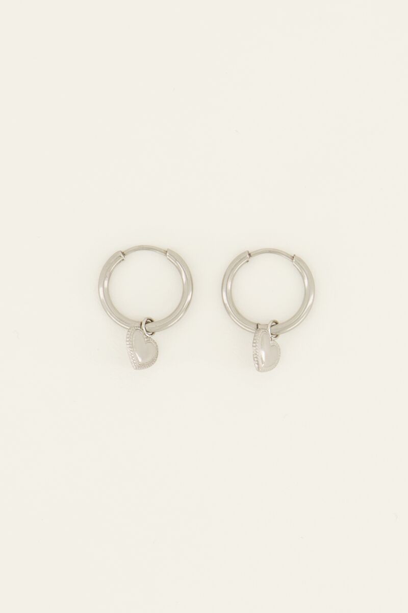 Oorringen met hart hanger | My Jewellery