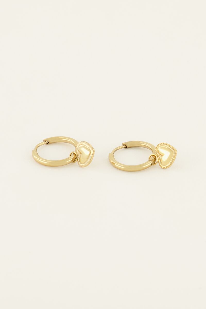 Oorringen met hart hanger | My Jewellery