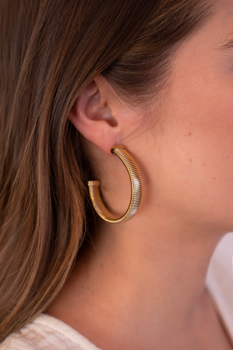 Earrings with horizontal rib | My Jewellery