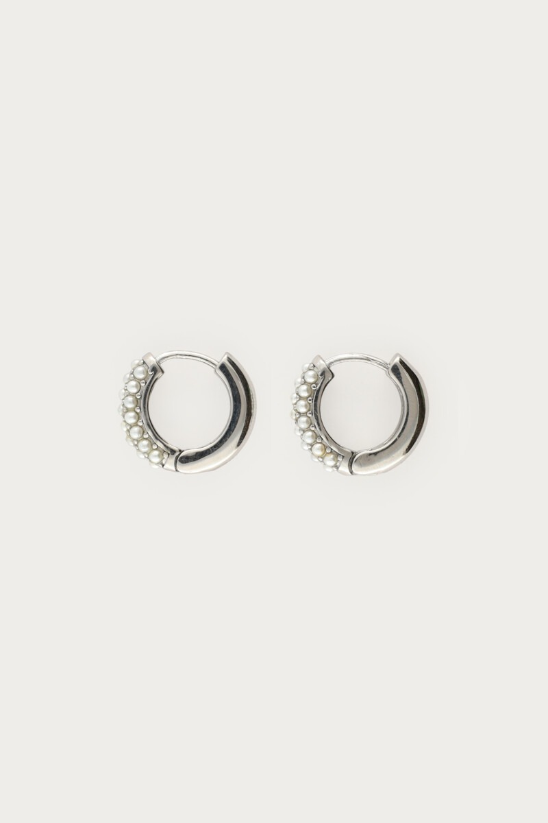 Hoop earrings with mini faux pearls | My Jewellery