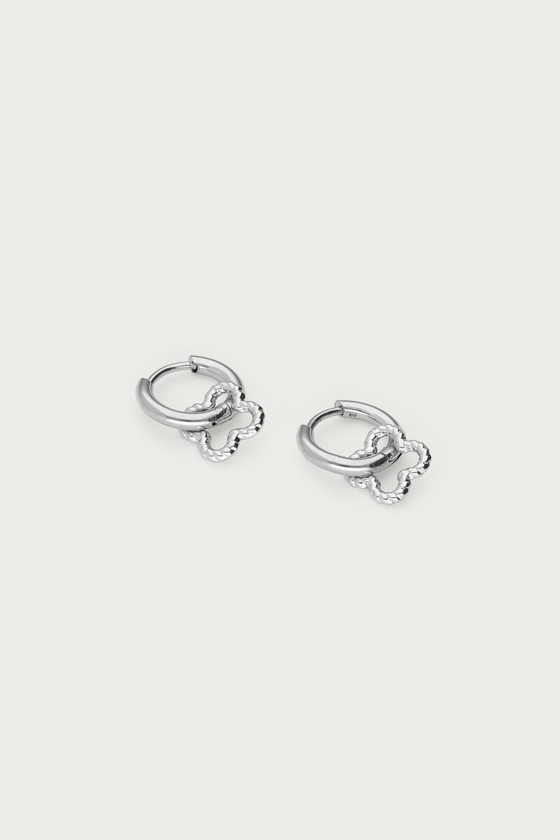 Hoop earrings with small clover | My Jewellery