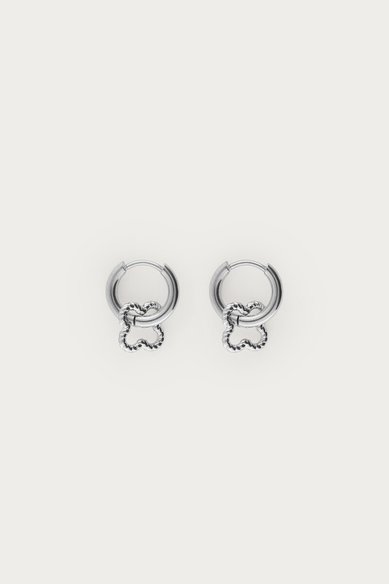 Hoop earrings with small clover | My Jewellery