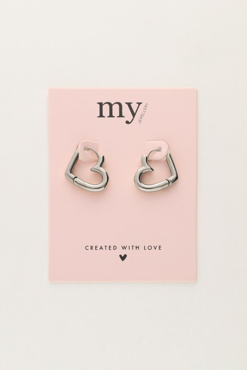 Earrings with small open heart | My Jewellery