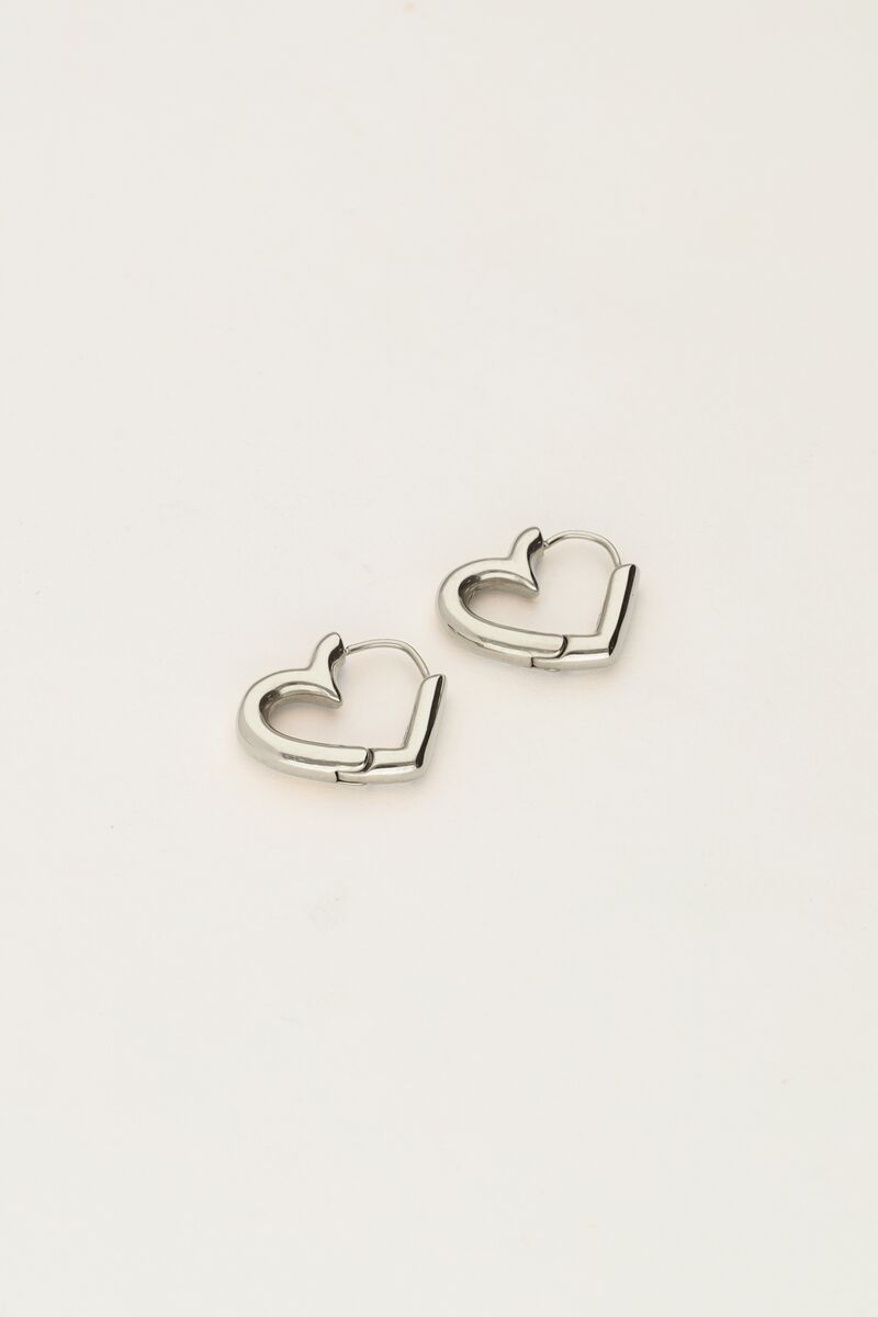 Earrings with small open heart | My Jewellery