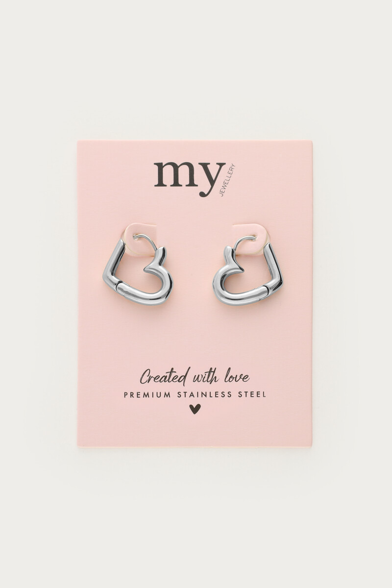 Earrings with small open heart | My Jewellery