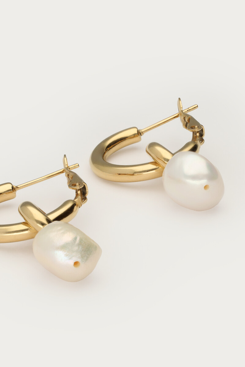 Hoops with freshwater pearl | My Jewellery