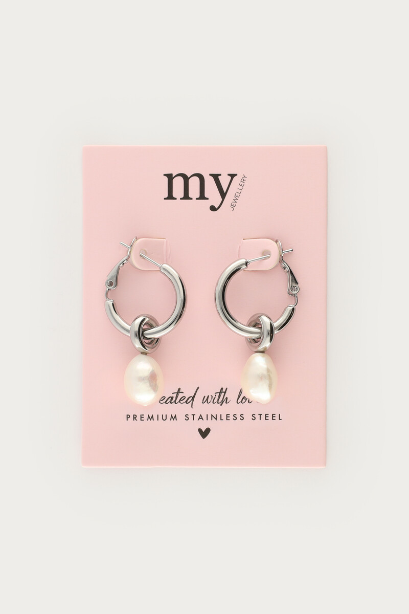Hoops with freshwater pearl | My Jewellery