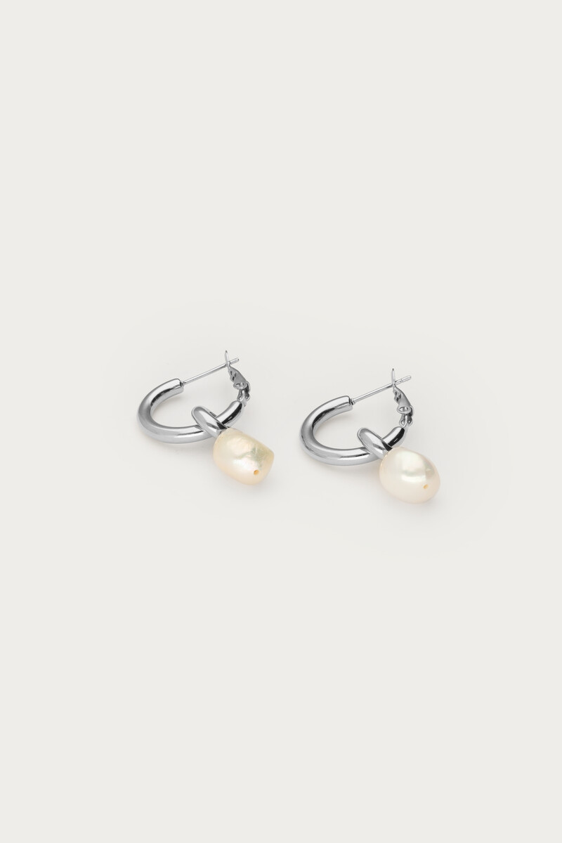 Hoops with freshwater pearl | My Jewellery