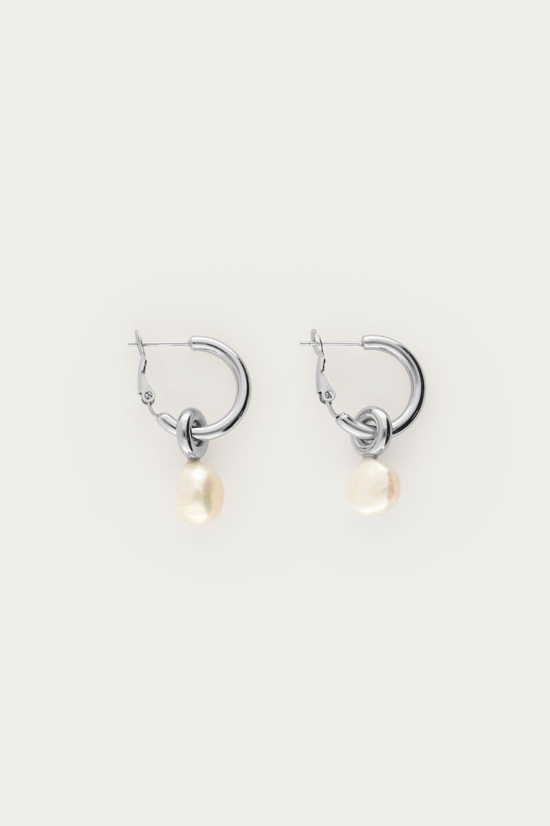 Hoops with freshwater pearl | My Jewellery