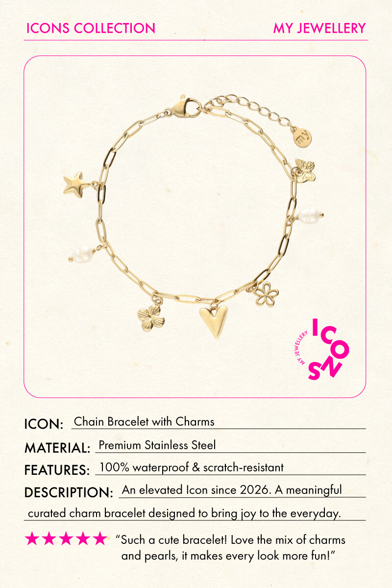 Chain bracelet with multi charms | My Jewellery