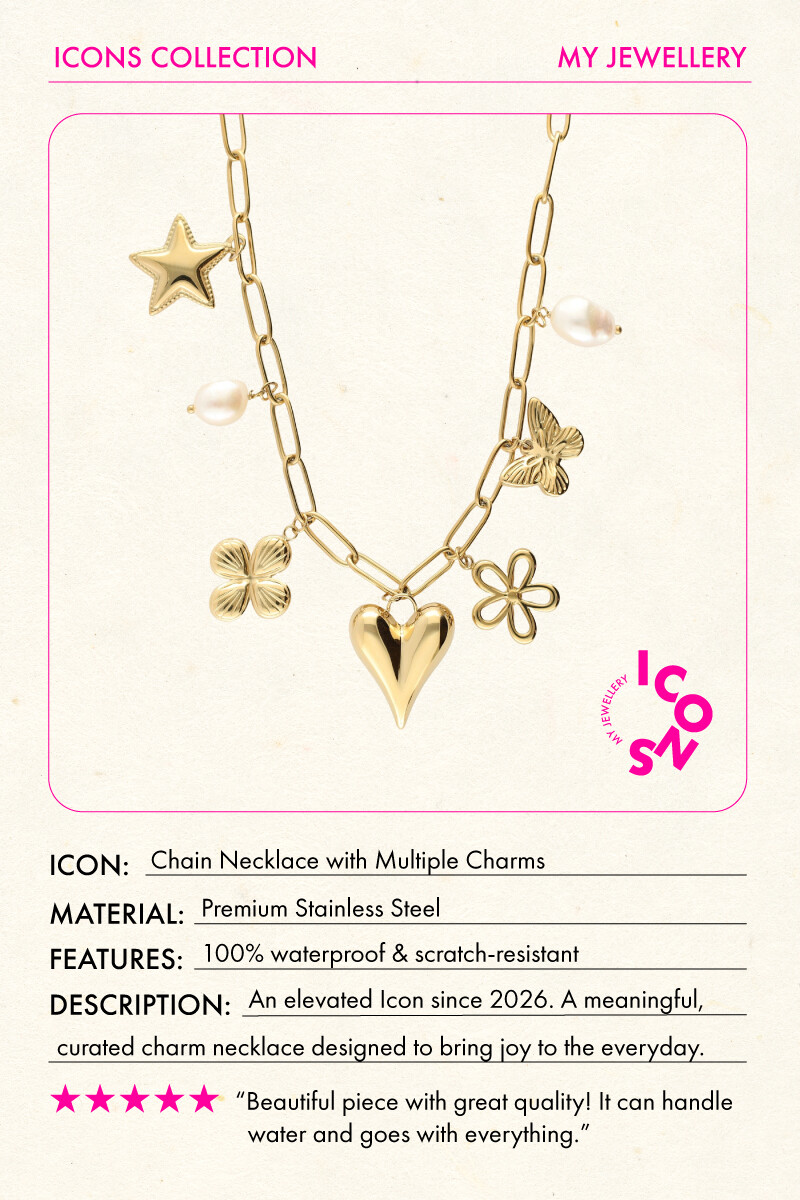 Chain necklace with multiple charms | My Jewellery