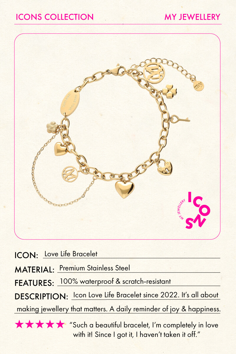 Mini love life bracelet with charms | My Jewellery