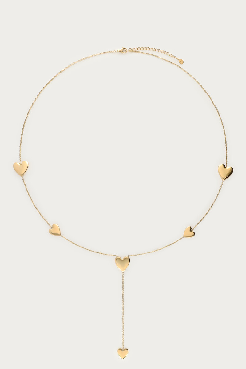 Iconic lange ketting met hartjes