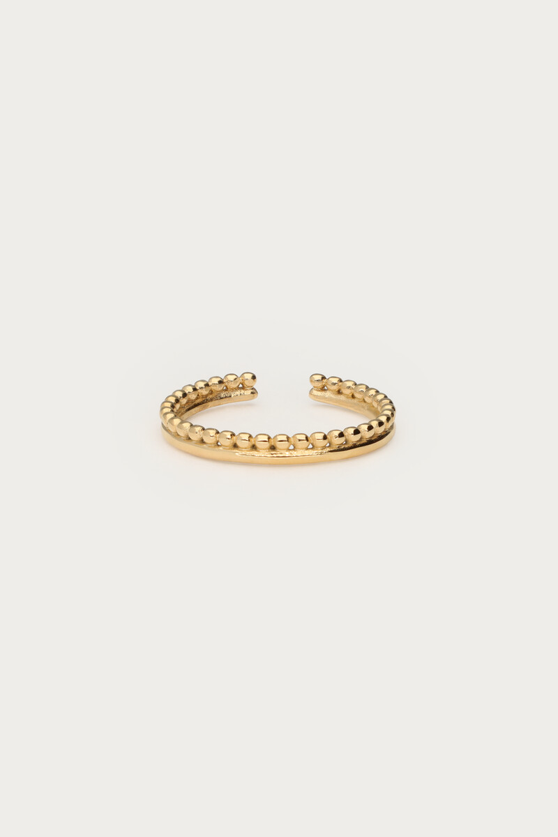 Iconic smalle ring met bolletjes