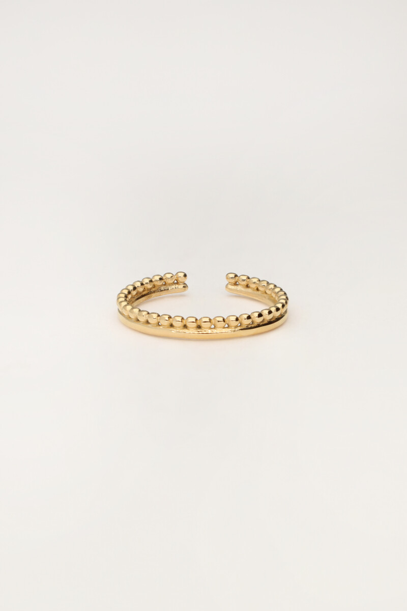 Iconic smalle ring met bolletjes