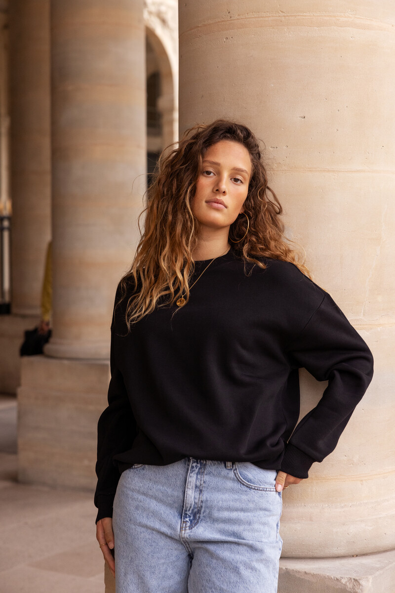Black sweatshirt "Atelier Paris" | My Jewellery