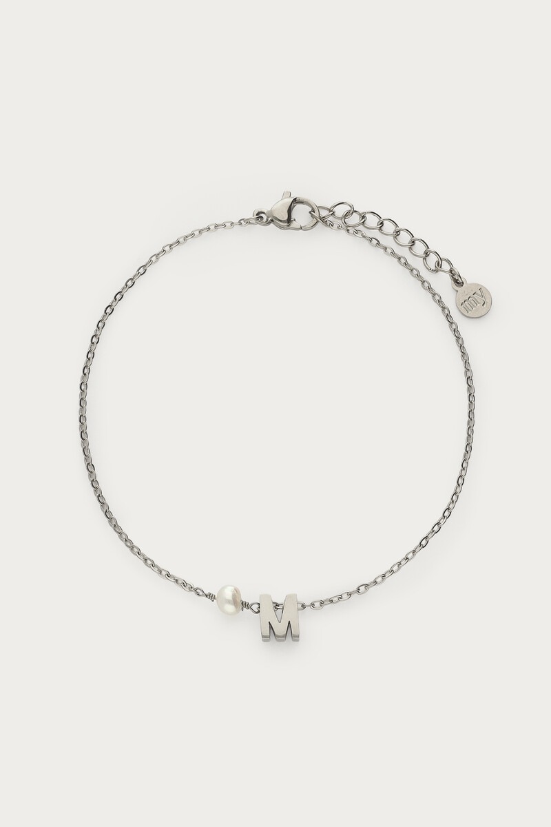 Initial bracelet with freshwater pearl | My Jewellery