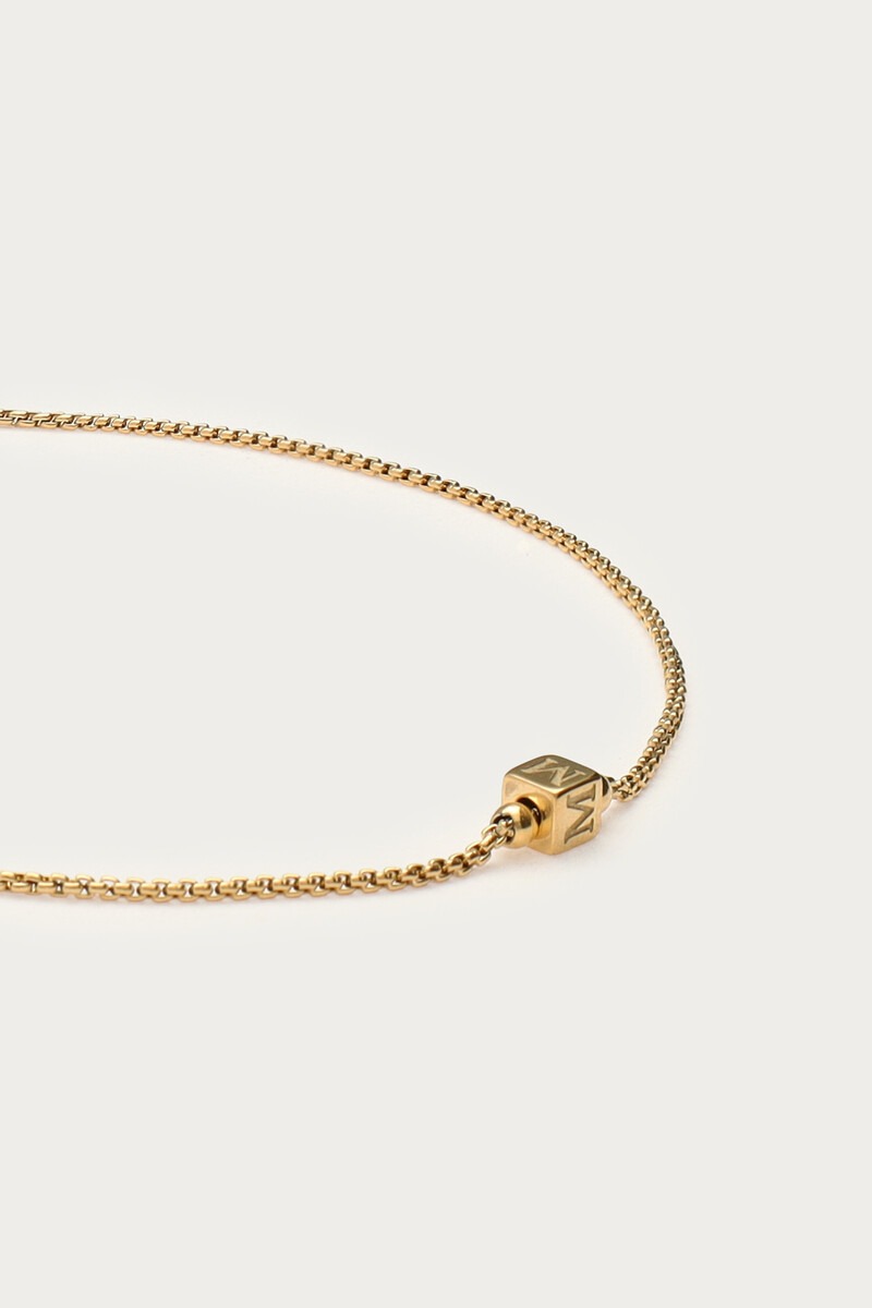 Minimalist bracelet with cube initial | My Jewellery