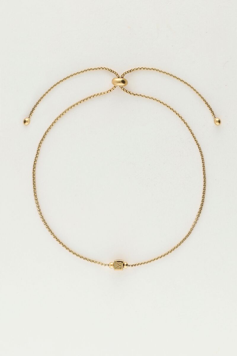 Minimalist necklace with cube initial  | My Jewellery