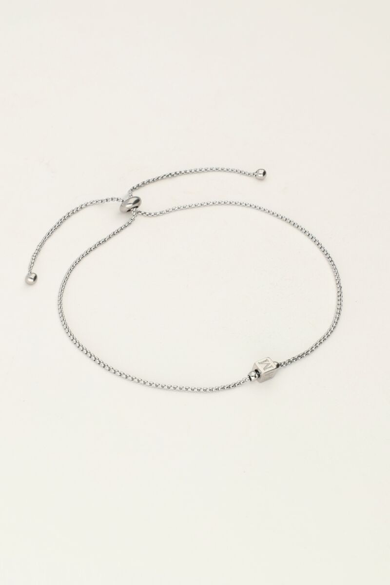 Minimalist necklace with cube initial  | My Jewellery