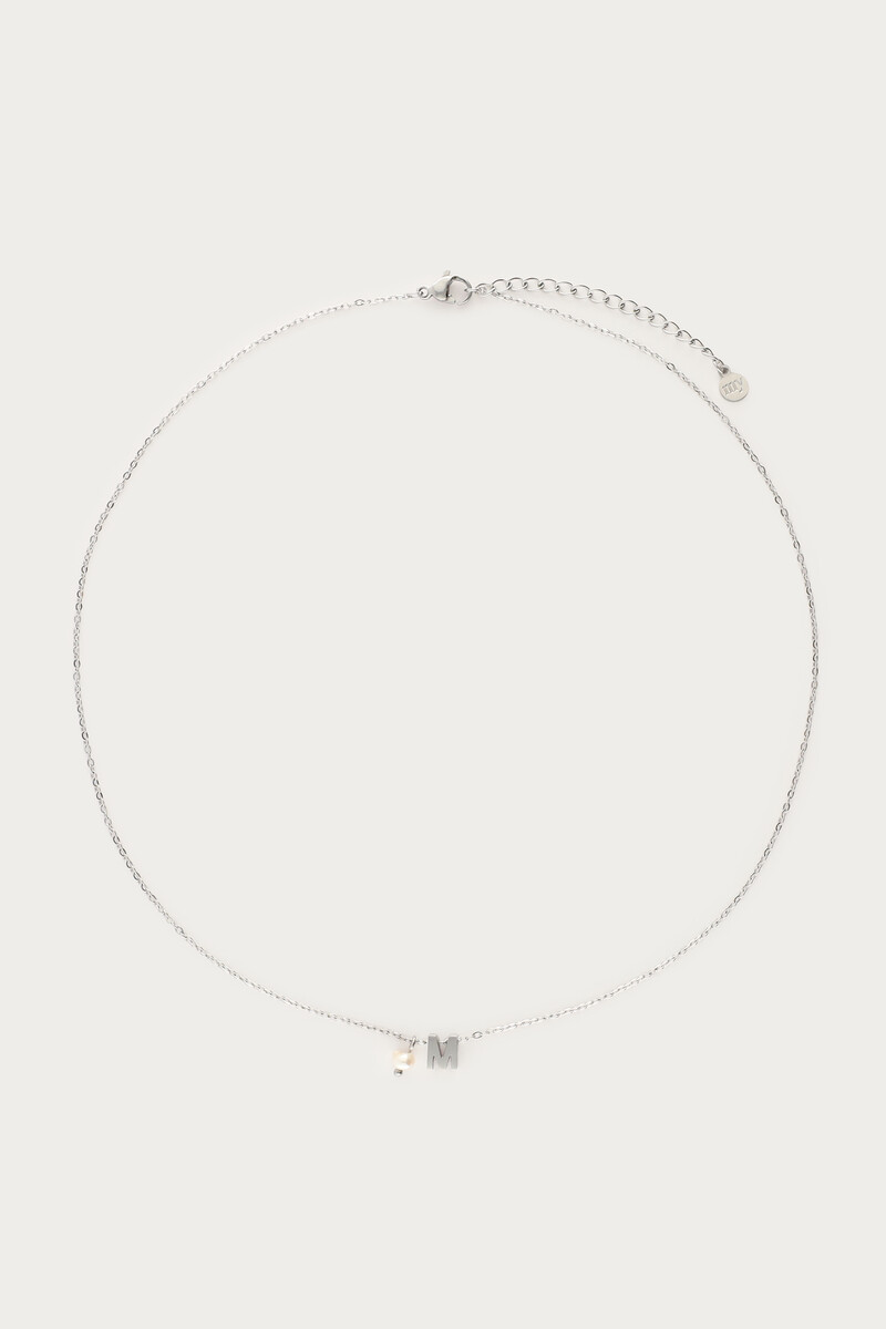 Initial necklace with freshwater pearl | My Jewellery