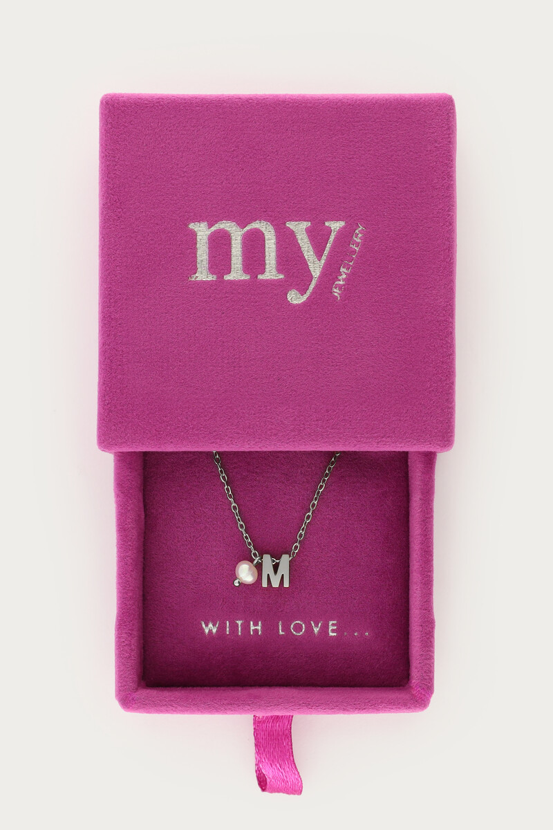 Initial necklace with freshwater pearl | My Jewellery